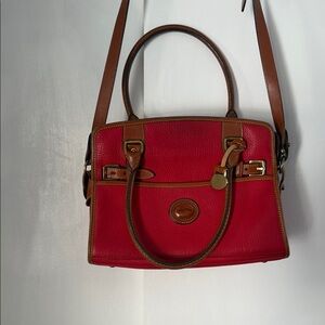 Dooney & Bourke Red and Tan Satchel